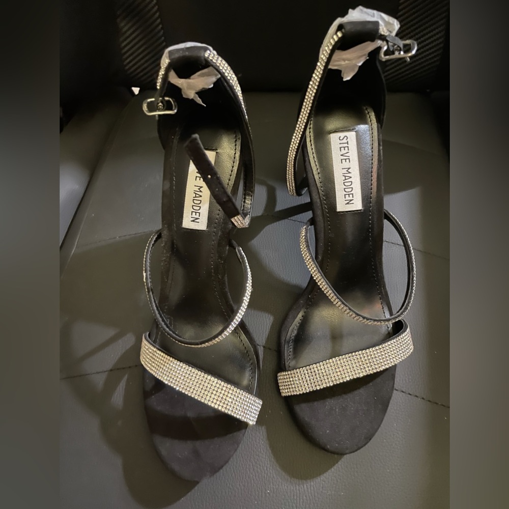 Steve Madden Black Seduce Heels- 8 NWT